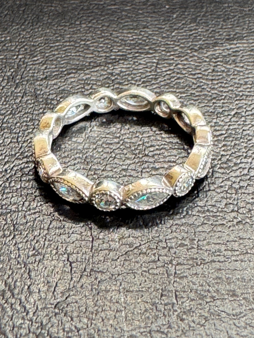 Pandora Alluring Marquise Eternity Band Size 9 Retired - Picture 6 of 8